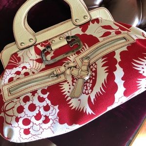 White/Red Hawaiian inspired bag